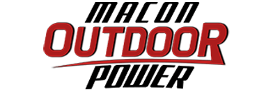 The black and red logo for Macon Outdoor Power, in a bold font.